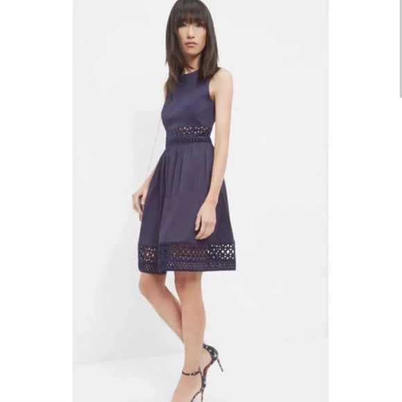 TED BAKER Dayzey Lace Paneled Dress - Picture 1 of 16
